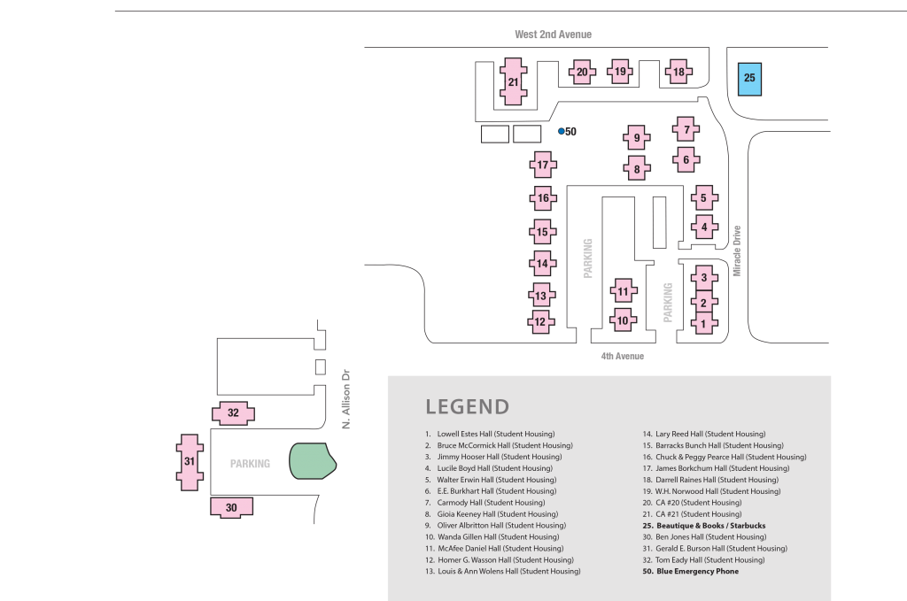 Residence Hall Map